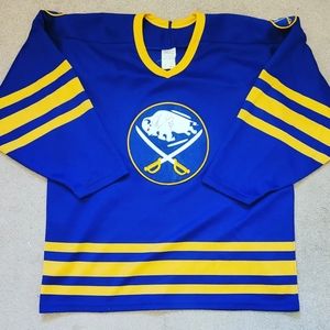 Size Adult Large CCM Buffalo Sabres Blue NHL Hockey Jersey